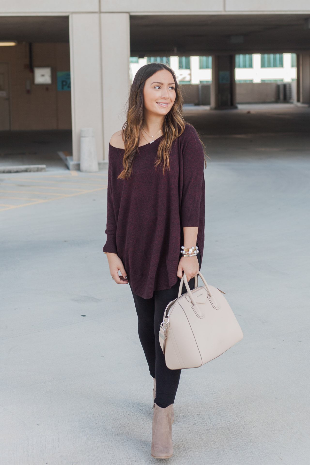 Burgundy sweater under $60 from Express