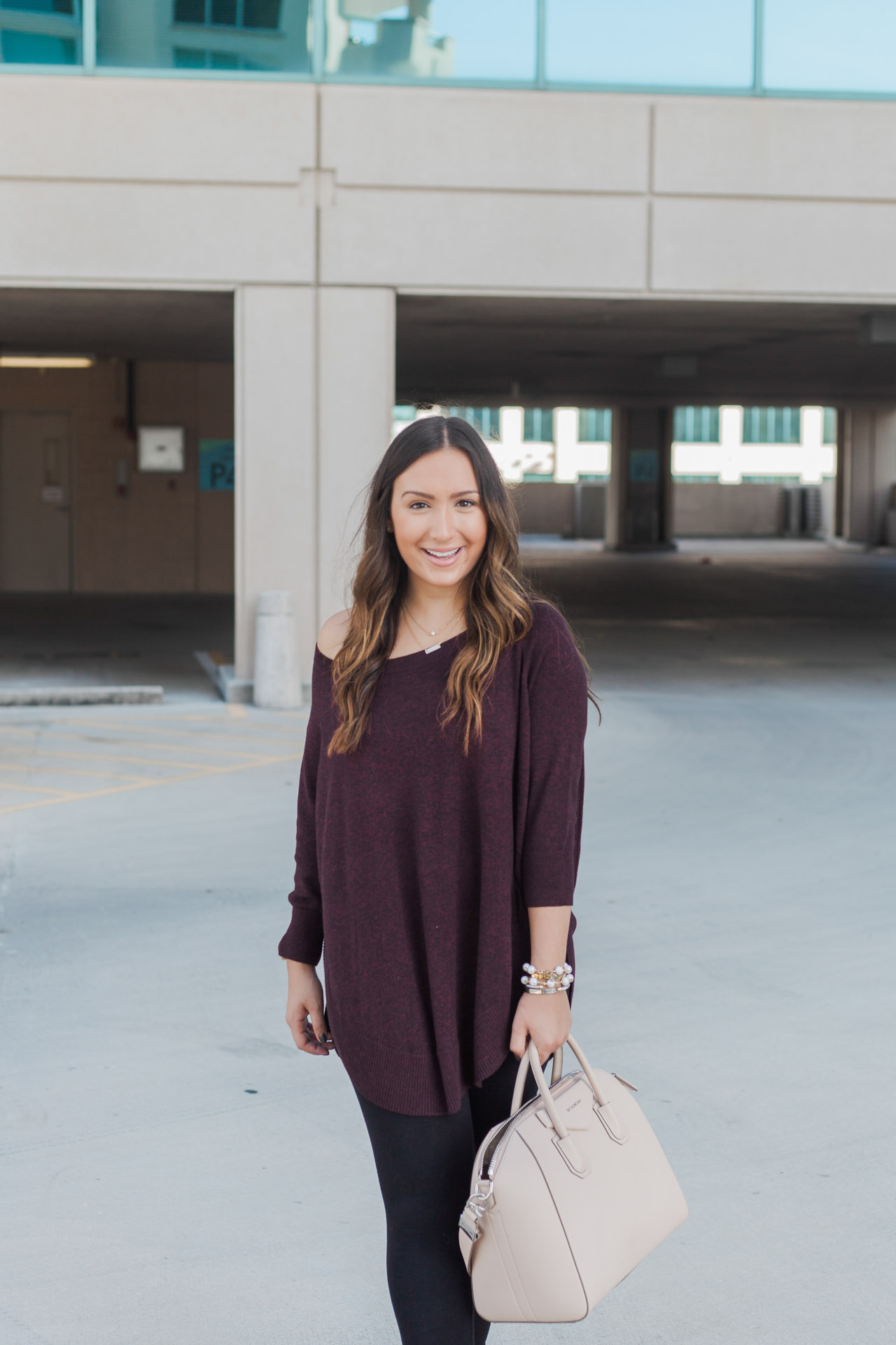 Burgundy sweater under $60 from Express