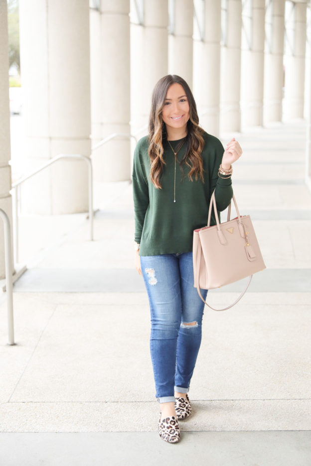 Olive pullover under $40 from Nordstrom