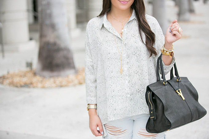 speckled-black-and-white-blouse